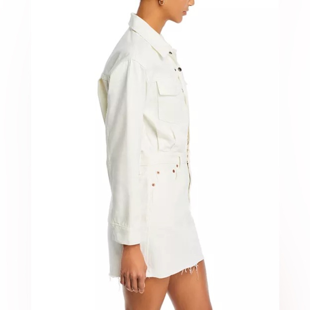 NWT Pistola Nina White Denim Mini Dress Medium - Picture 4 of 11